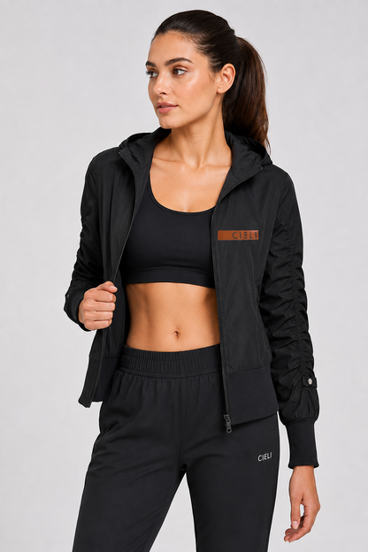 Clara Waterproof Jacket shown open 